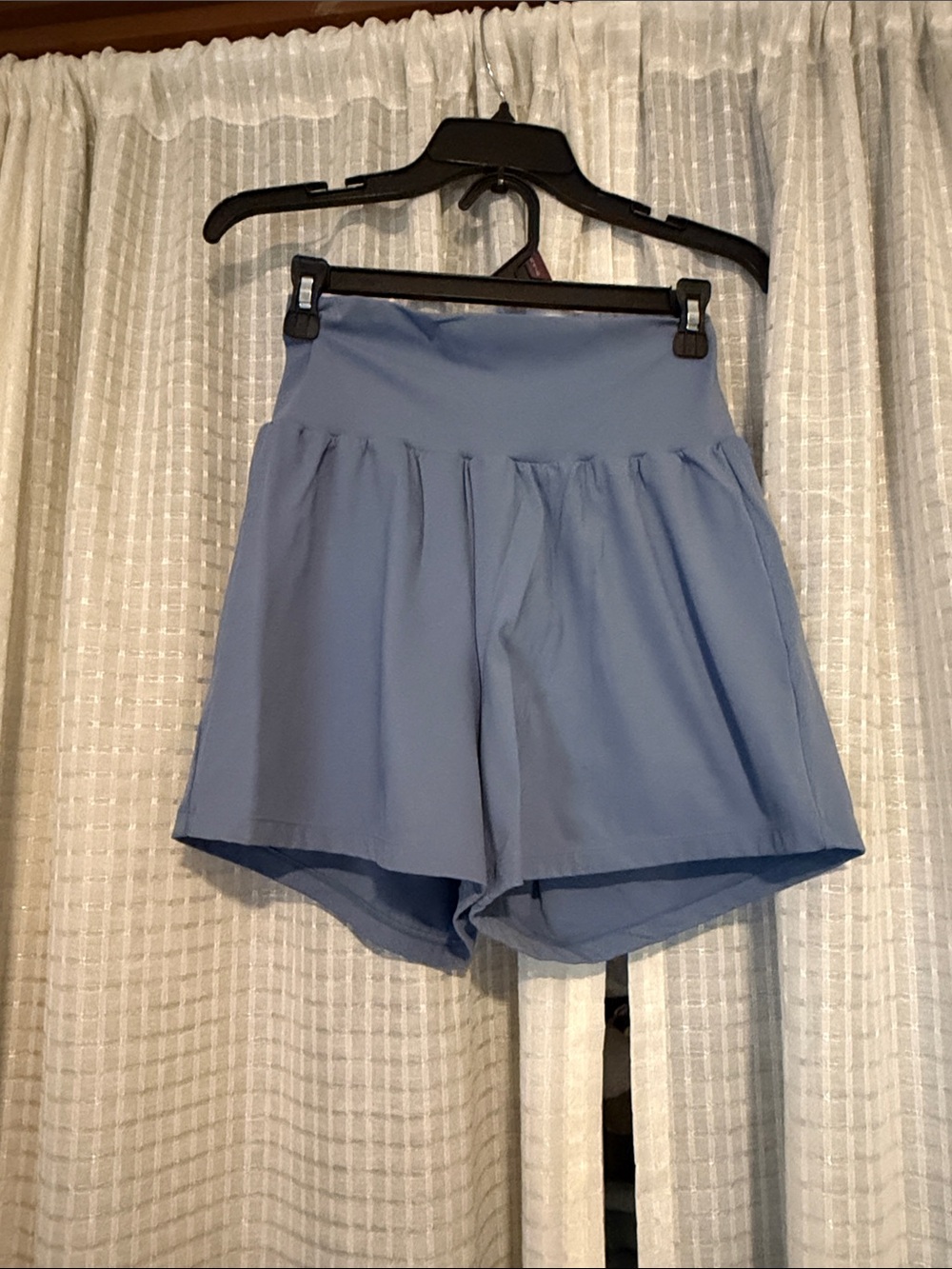 HALARA High-Waist Women's Light Blue Athletic Shorts